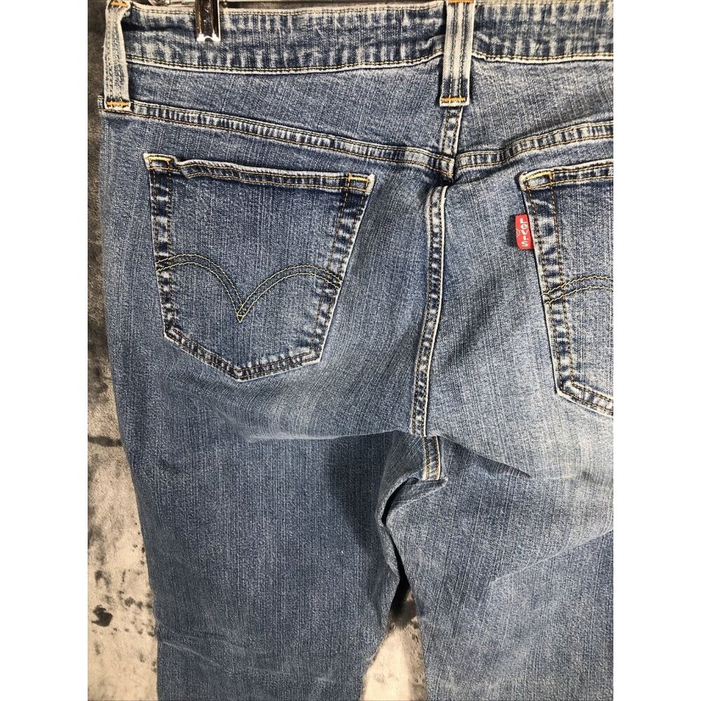Levi's 518 Super Low JR Size 19 Denim Blue Jeans Cotton Blend Boot Cut - Picture 14 of 15